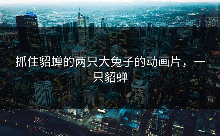 抓住貂蝉的两只大兔子的动画片，一只貂蝉