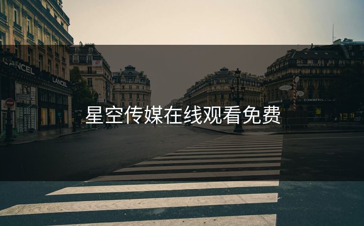 星空传媒在线观看免费